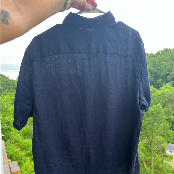 Michael Kors Linen Button-Down Shirt, XL - Picture 5 of 7